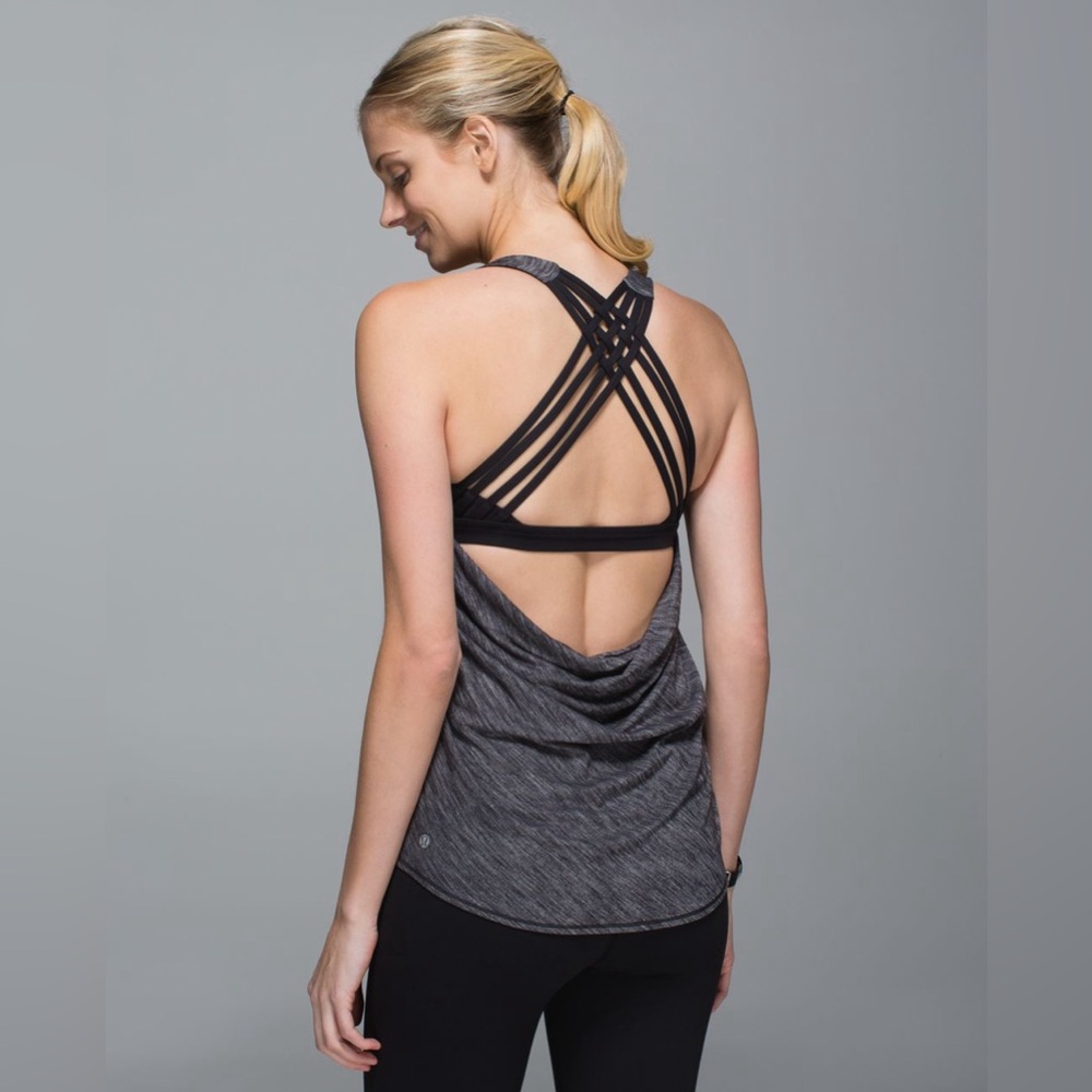 Lululemon Wild Tank, Size 8, Heathered Black